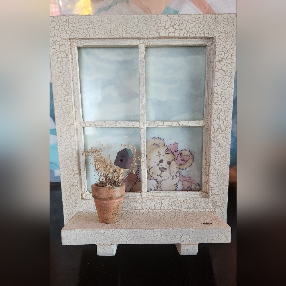 Boyds Bears Cream and Pink Wall Decor Frame